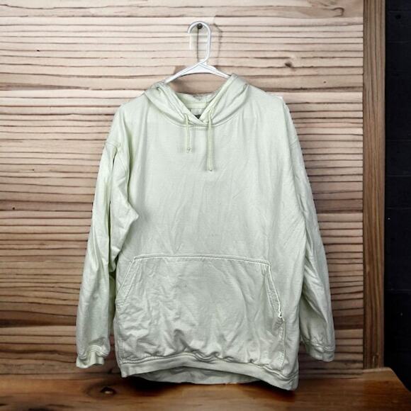 Newport News Women’s M Lime Green Soft Hoodie Sweatshirt - Picture 1 of 3